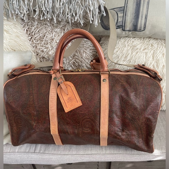 ETRO Vintage SIGNATURE Paisley Patterned Duffle/Travel Bandoulière✨💯Authentic - Picture 1 of 17